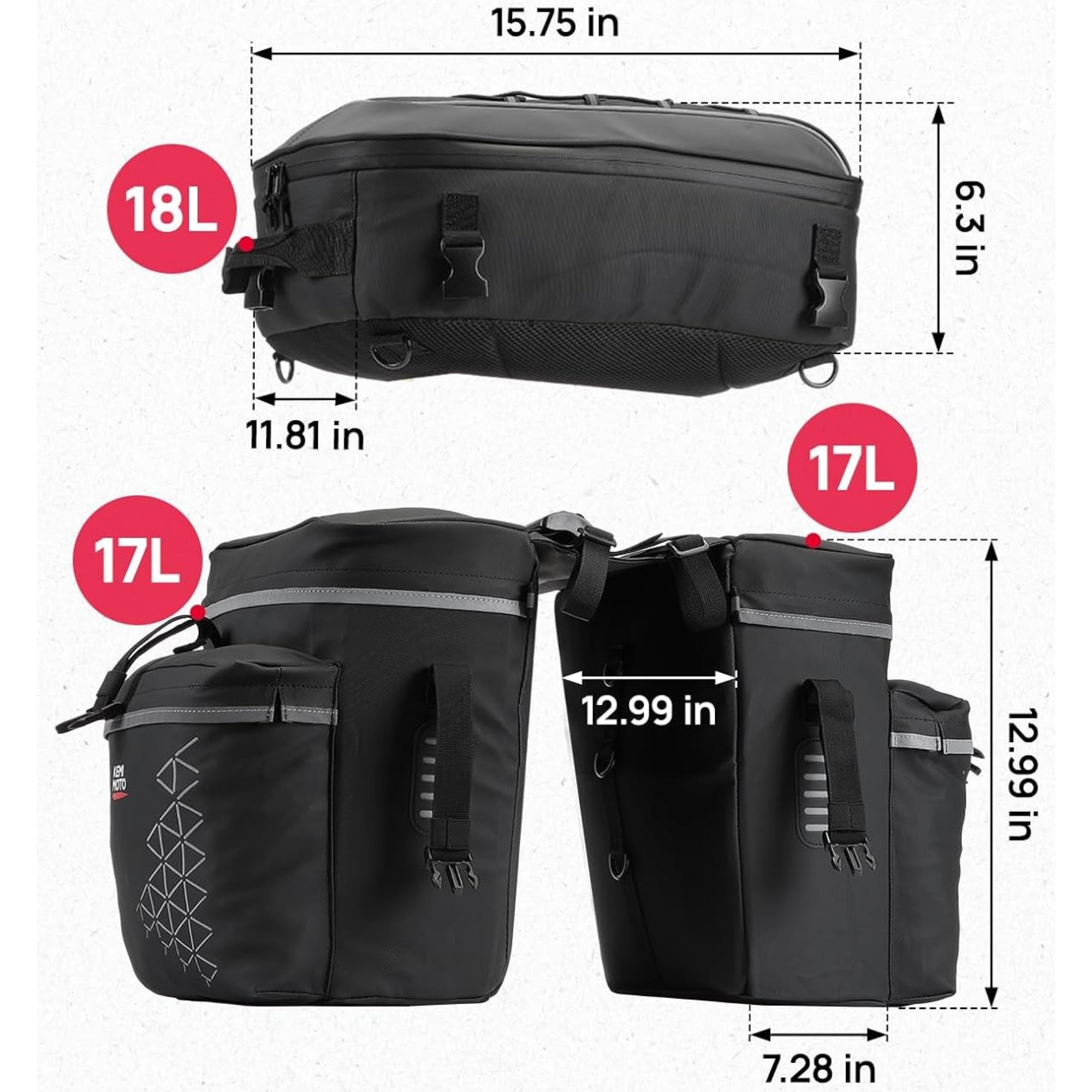 VTUVIA Bike Grocery Bag