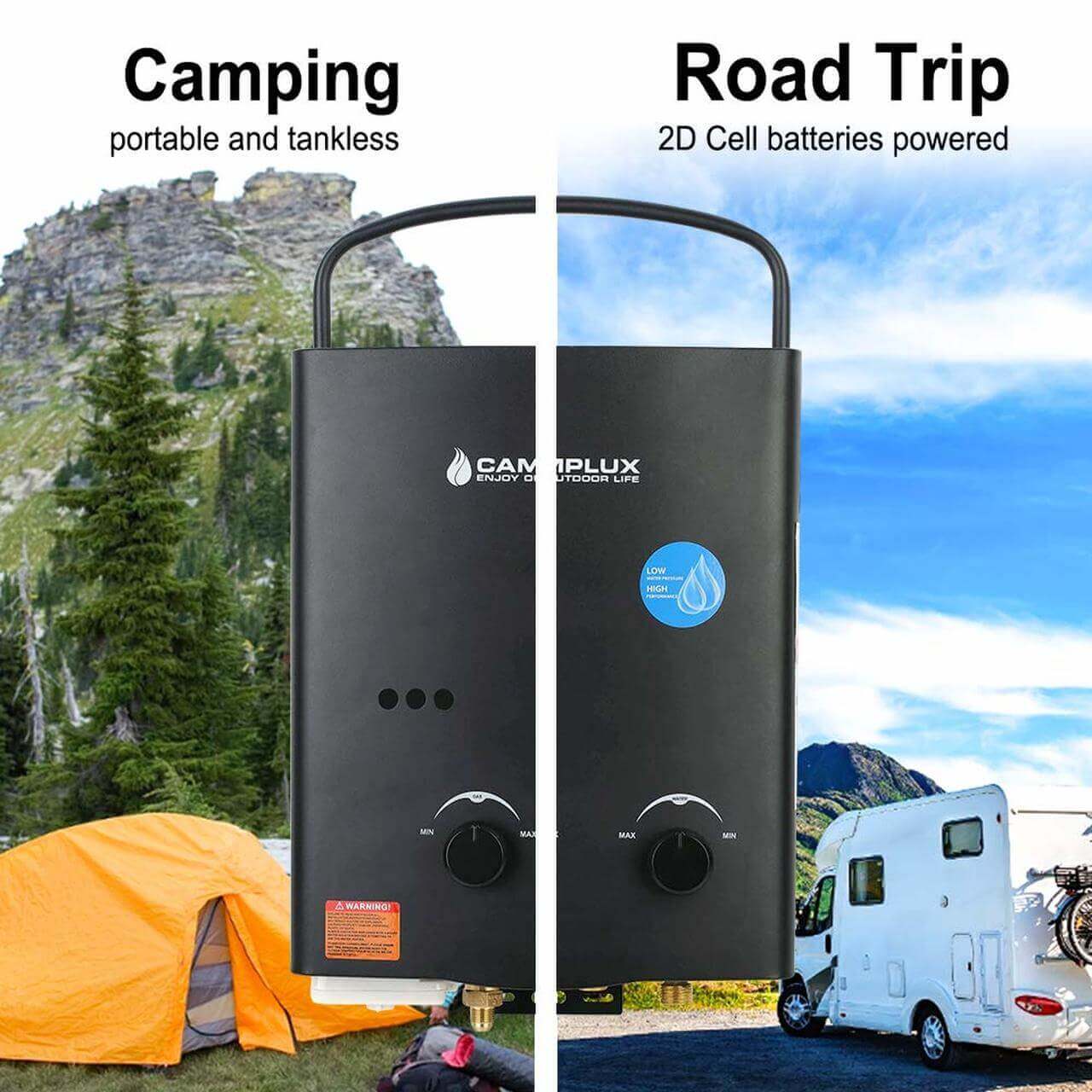 Camplux 5L Propane Portable Tankless Water Heater (CSA Certified For Outdoor Use)
