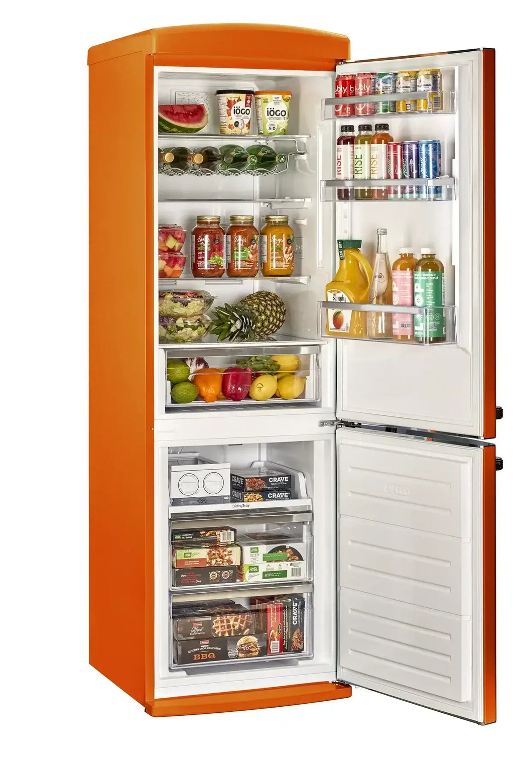Unique 12 Cu/Ft 340L Classic Retro Bottom Mount Refrigerator