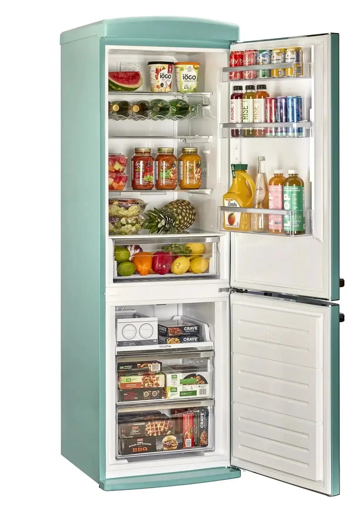Unique 12 Cu/Ft 340L Classic Retro Bottom Mount Refrigerator