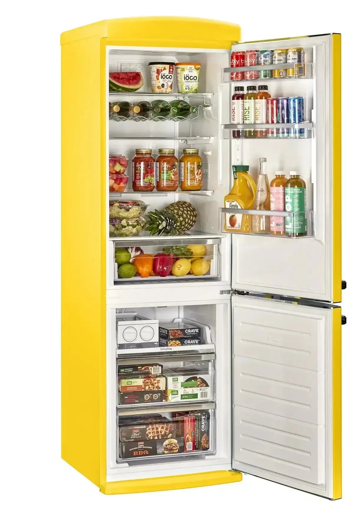 Unique 12 Cu/Ft 340L Classic Retro Bottom Mount Refrigerator