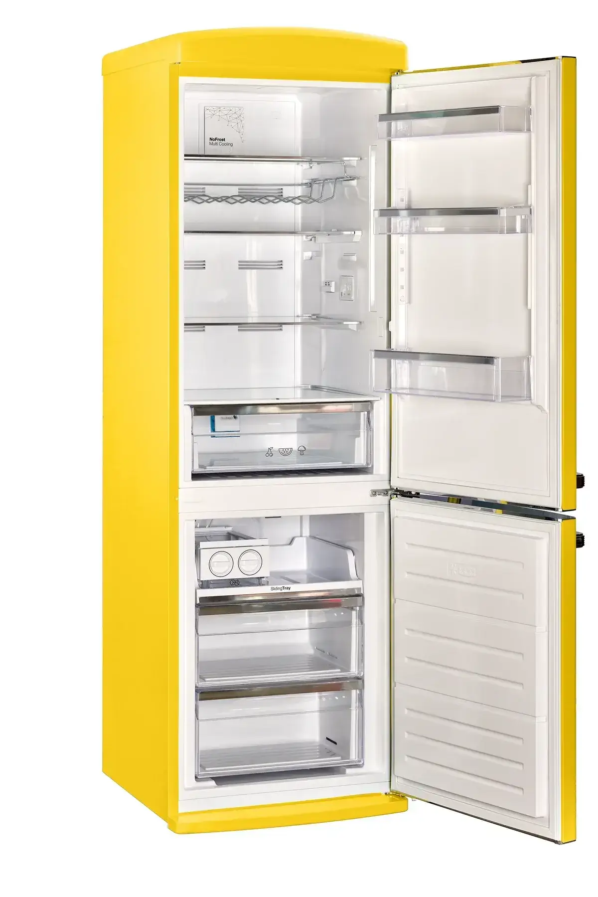 Unique 12 Cu/Ft 340L Classic Retro Bottom Mount Refrigerator