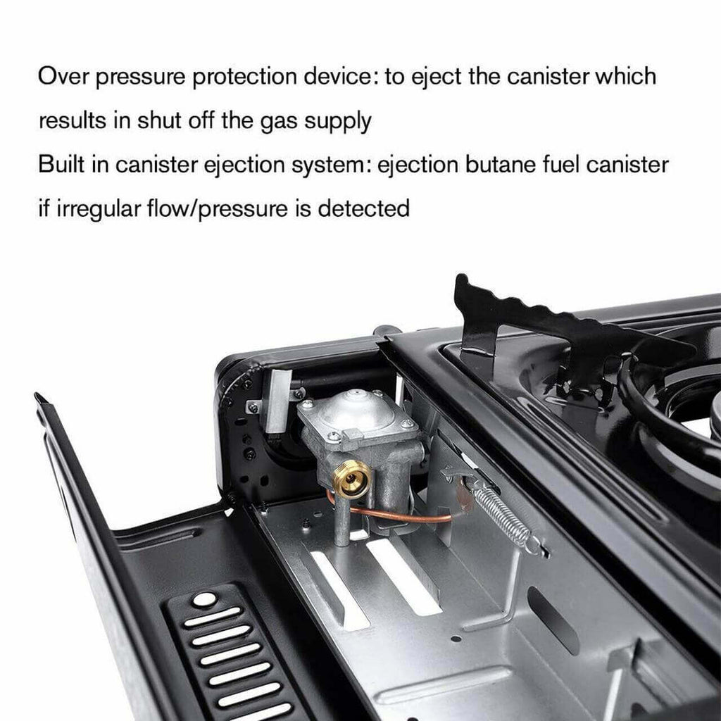 Camplux Duel Fuel (Propane And Butane) Portable Outdoor Camping Gas Stove, Single Burner with Carry Case