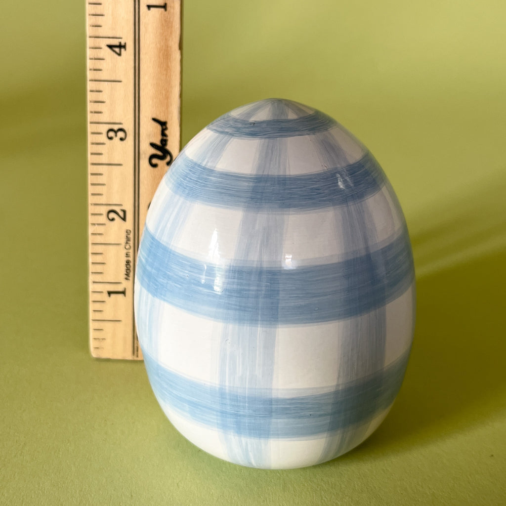 Gin Lane 4" Tole Decorative Easter Eggs, Set of 2 - Blue
