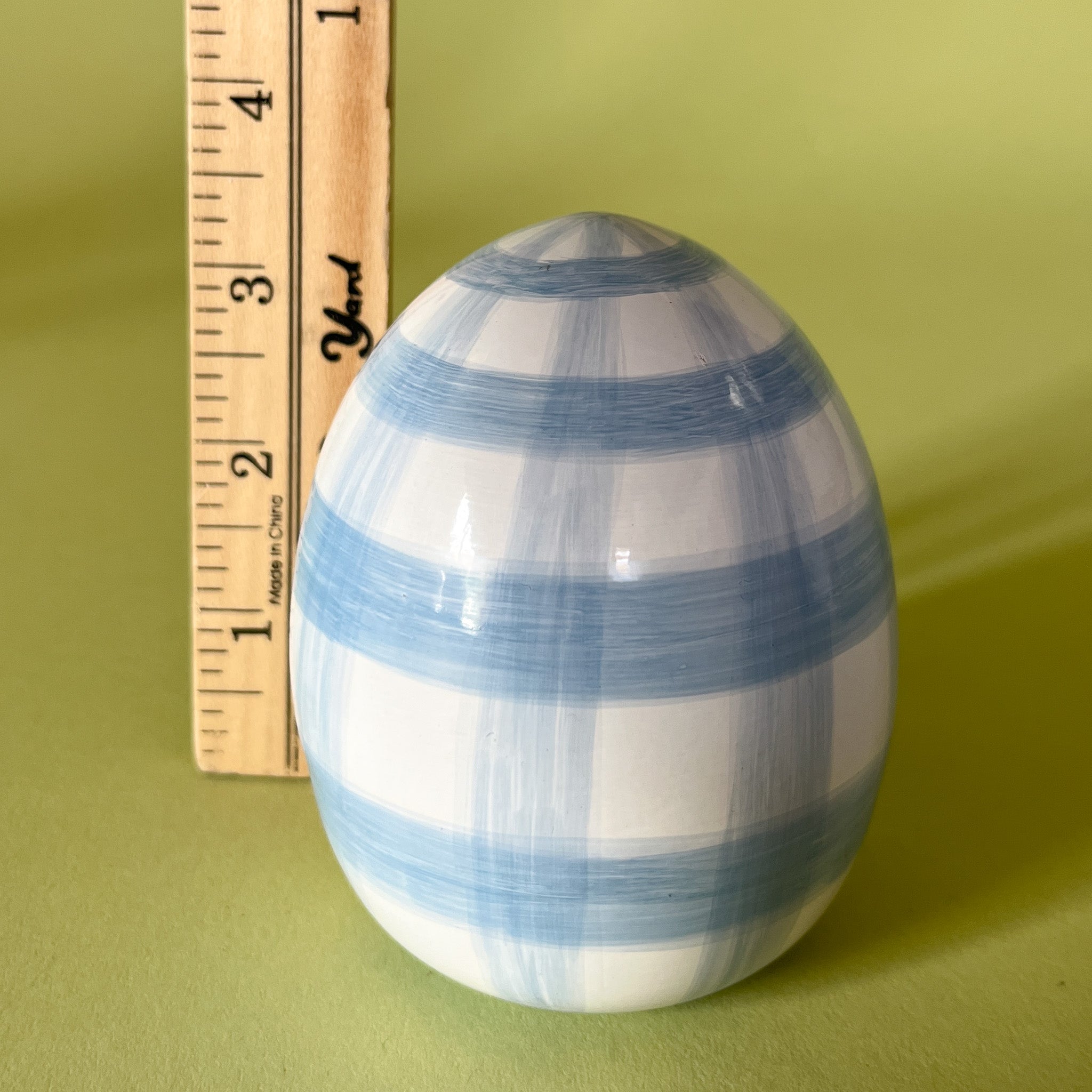 Gin Lane 4" Tole Decorative Easter Eggs, Set of 2 - Blue
