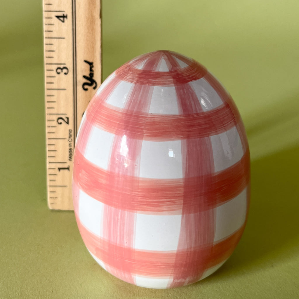 Gin Lane 4" Tole Decorative Easter Eggs, Set of 2 - Pink
