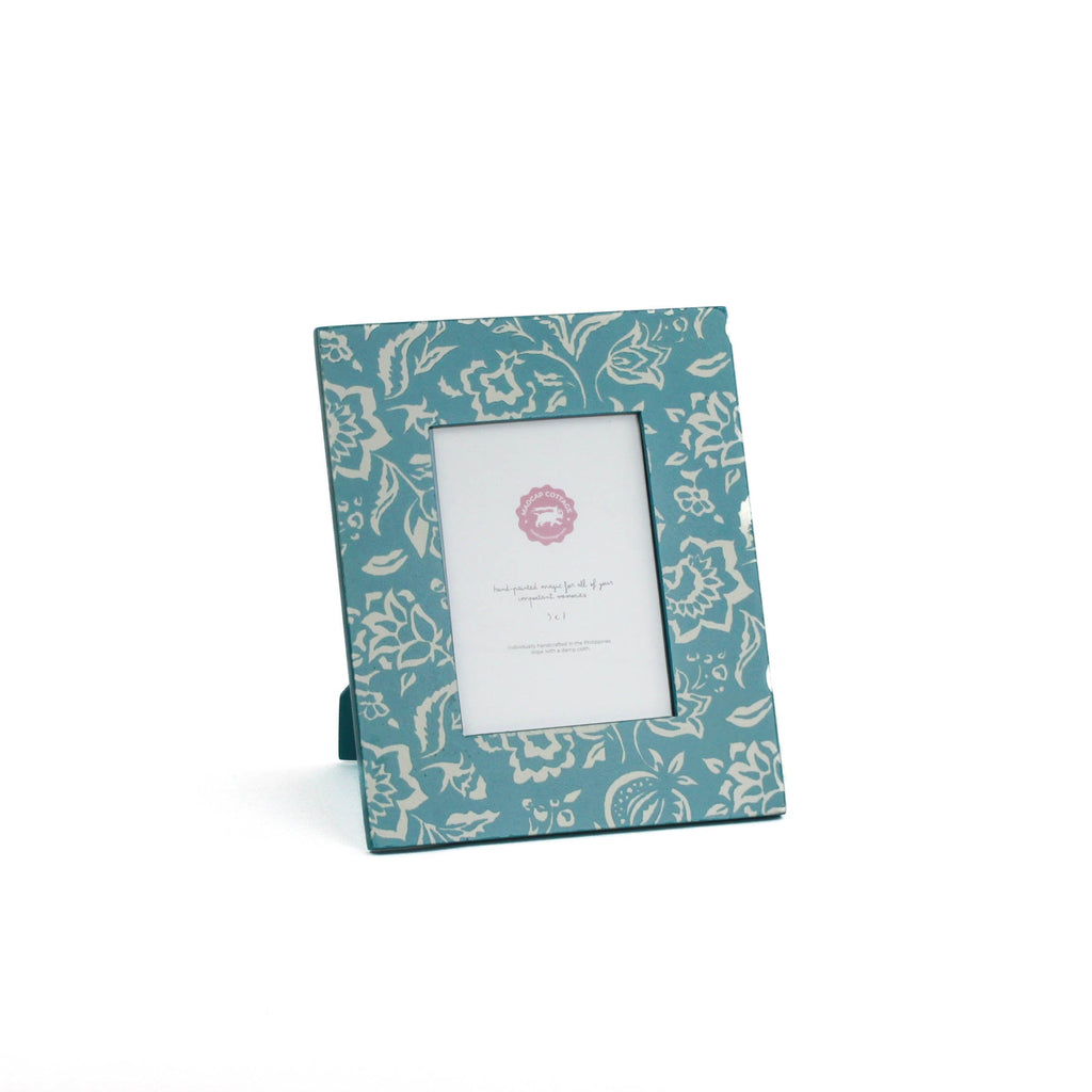 Hand-Painted Patterned 5 x 7 Frame - Hampton Court Blue Floral