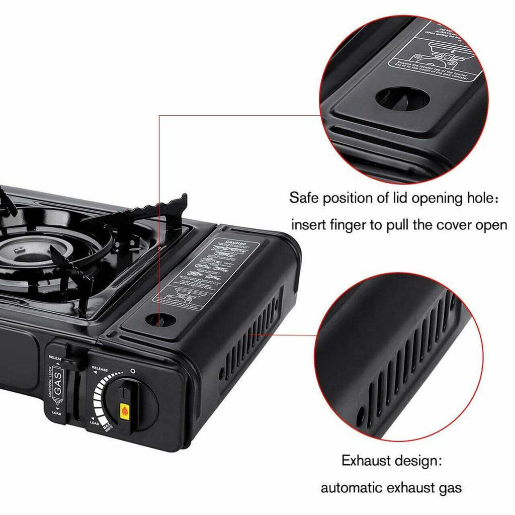Camplux Duel Fuel (Propane And Butane) Portable Outdoor Camping Gas Stove, Single Burner with Carry Case