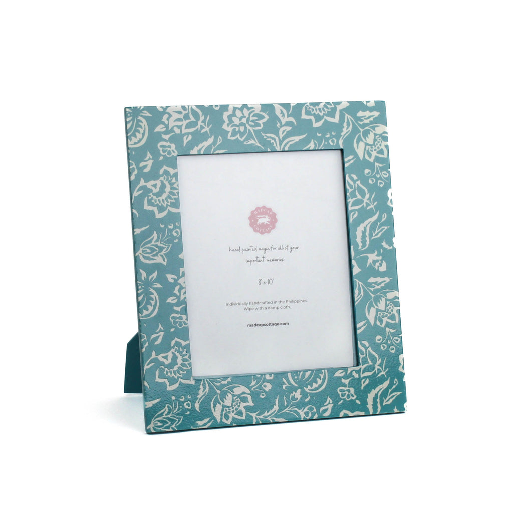 Hand-Painted Patterned 8 x 10 Frame - Hampton Court Blue Floral