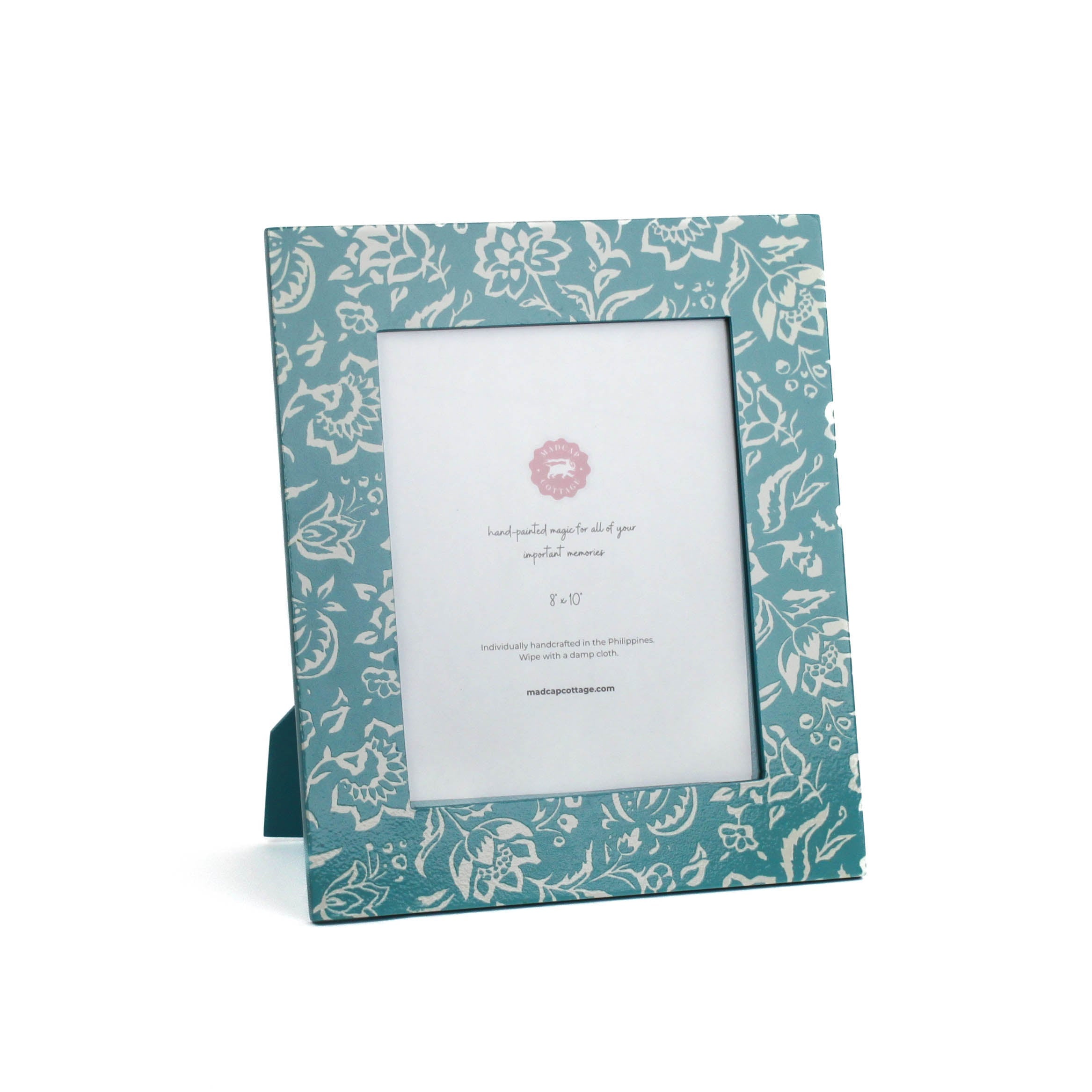 Hand-Painted Patterned 8 x 10 Frame - Hampton Court Blue Floral