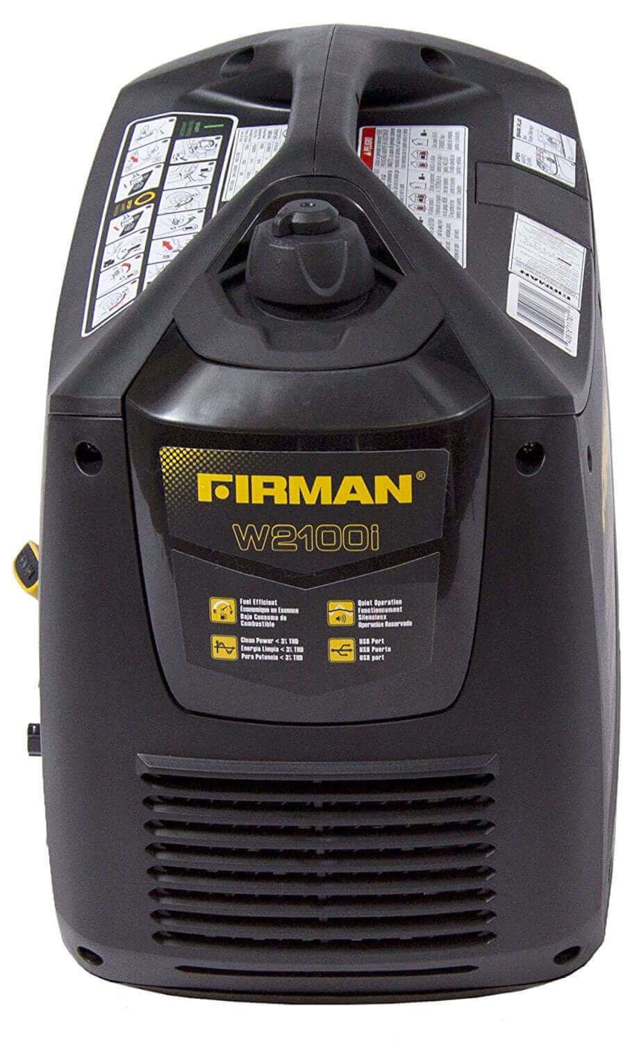 Firman 2,100/1,700W Whisper Series Gas Recoil Start Portable Generator cETL and CARB Certified With Cover