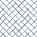 Bahama Court Trellis Reverse Unpasted Wallpaper - Navy Blue