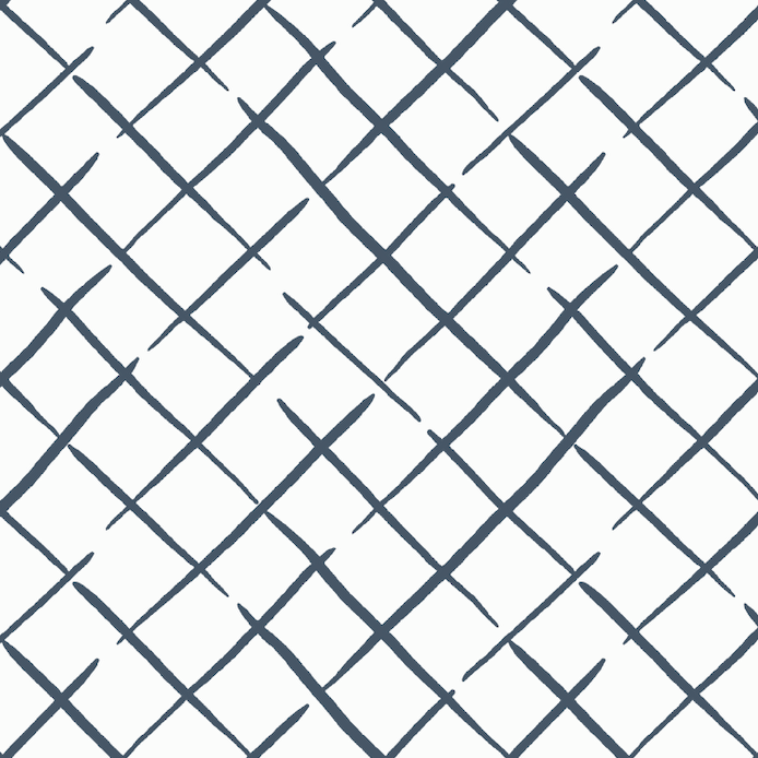 Bahama Court Trellis Reverse Unpasted Wallpaper - Navy Blue