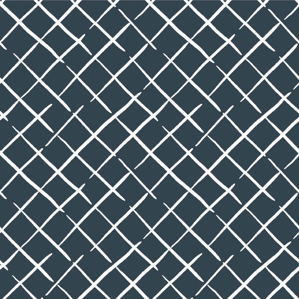 Bahama Court Trellis Navy Blue Outdoor Fabric by the Yard