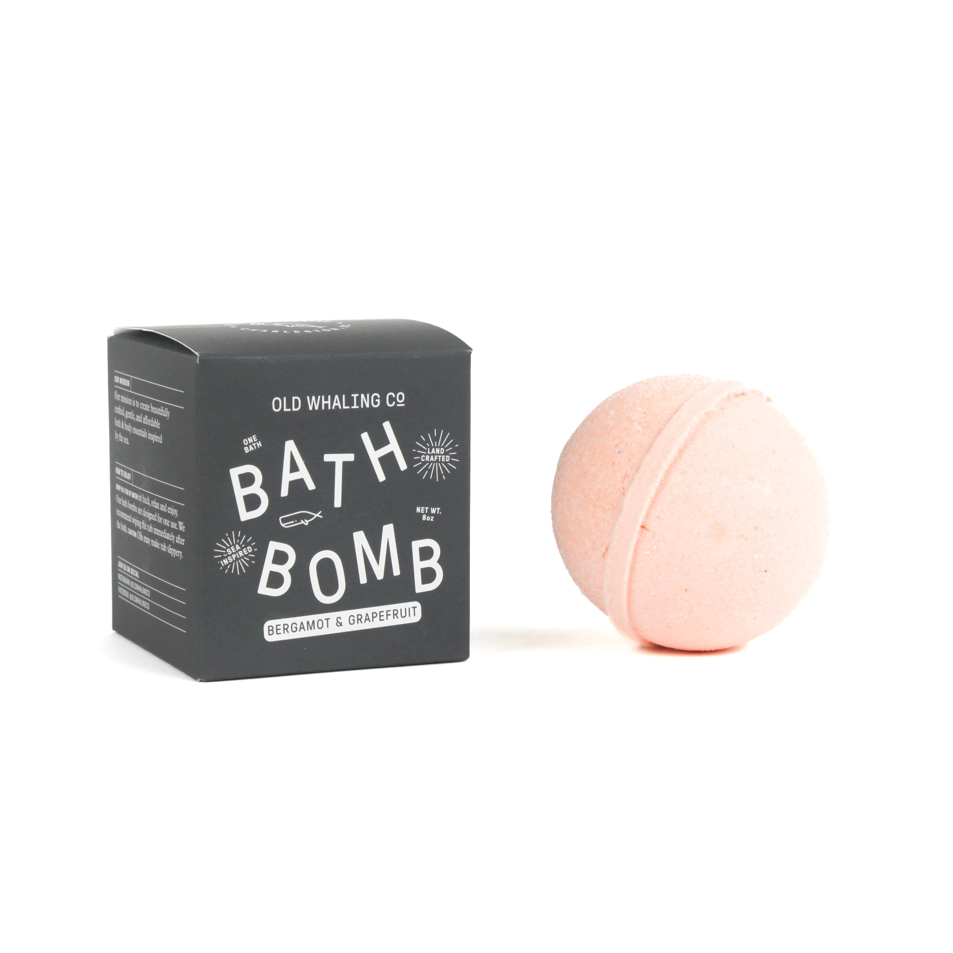 Bath Bomb - Bergamot & Grapefruit (Charcoal Grey)