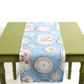 Society Hill Painted Plates Cloth Table Runner - Blue