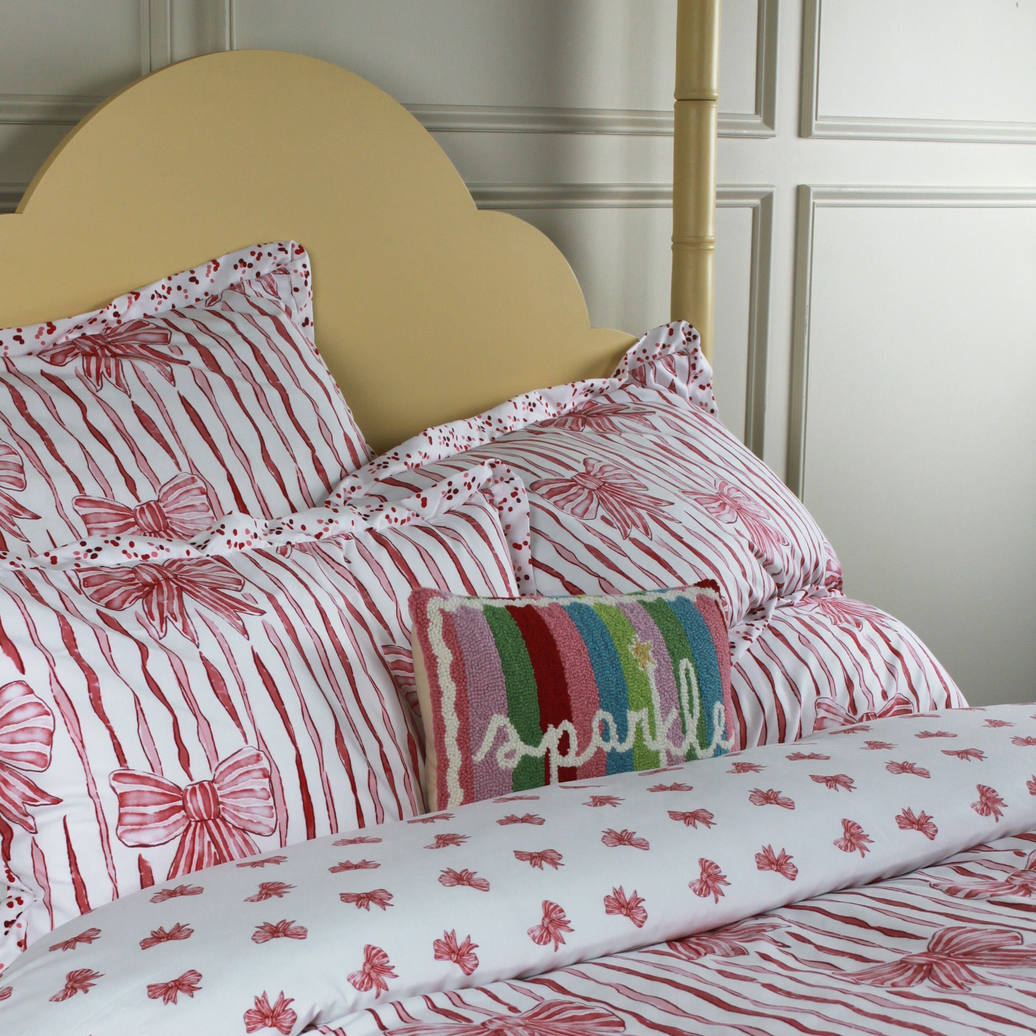Stripes and Bows Shams