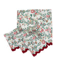 East of the Sun Red and Green Chinoiserie Cloth Dinner Napkins, Set of 4