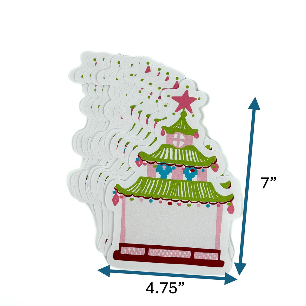 Shaped Festive Pagoda Place Cards, Set of 12