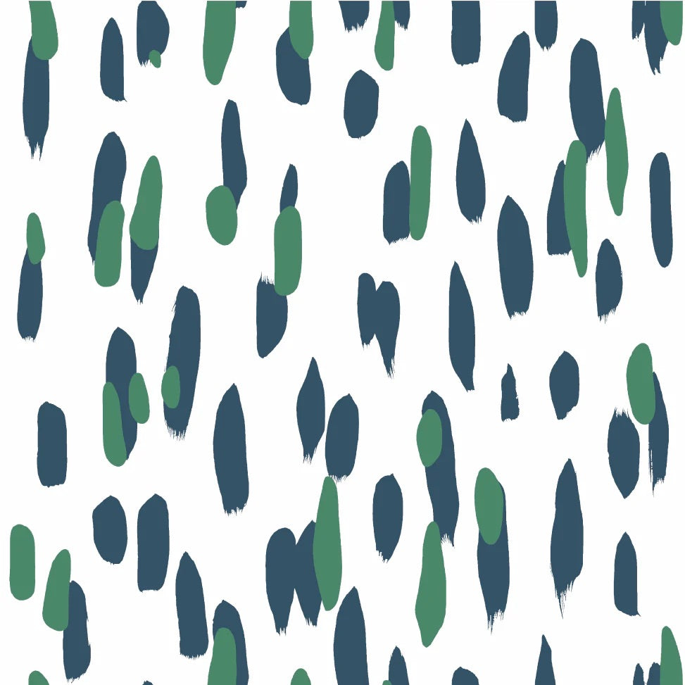 Club House Brushstroke Unpasted Wallpaper - Forest Green