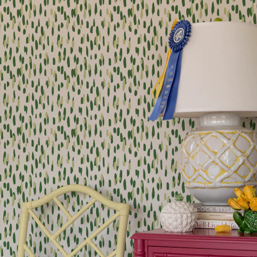 Club House Brushstroke Unpasted Wallpaper - Meadow Green