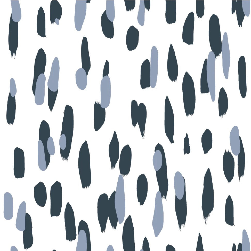 Club House Brushstroke Unpasted Wallpaper - Navy Blue