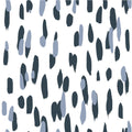 Club House Brushstroke Unpasted Wallpaper - Navy Blue