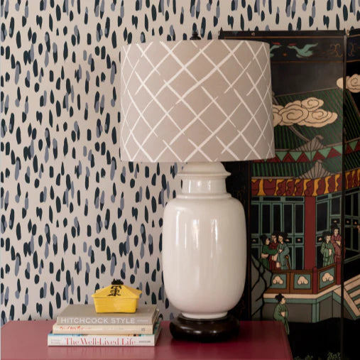 Club House Brushstroke Unpasted Wallpaper - Navy Blue