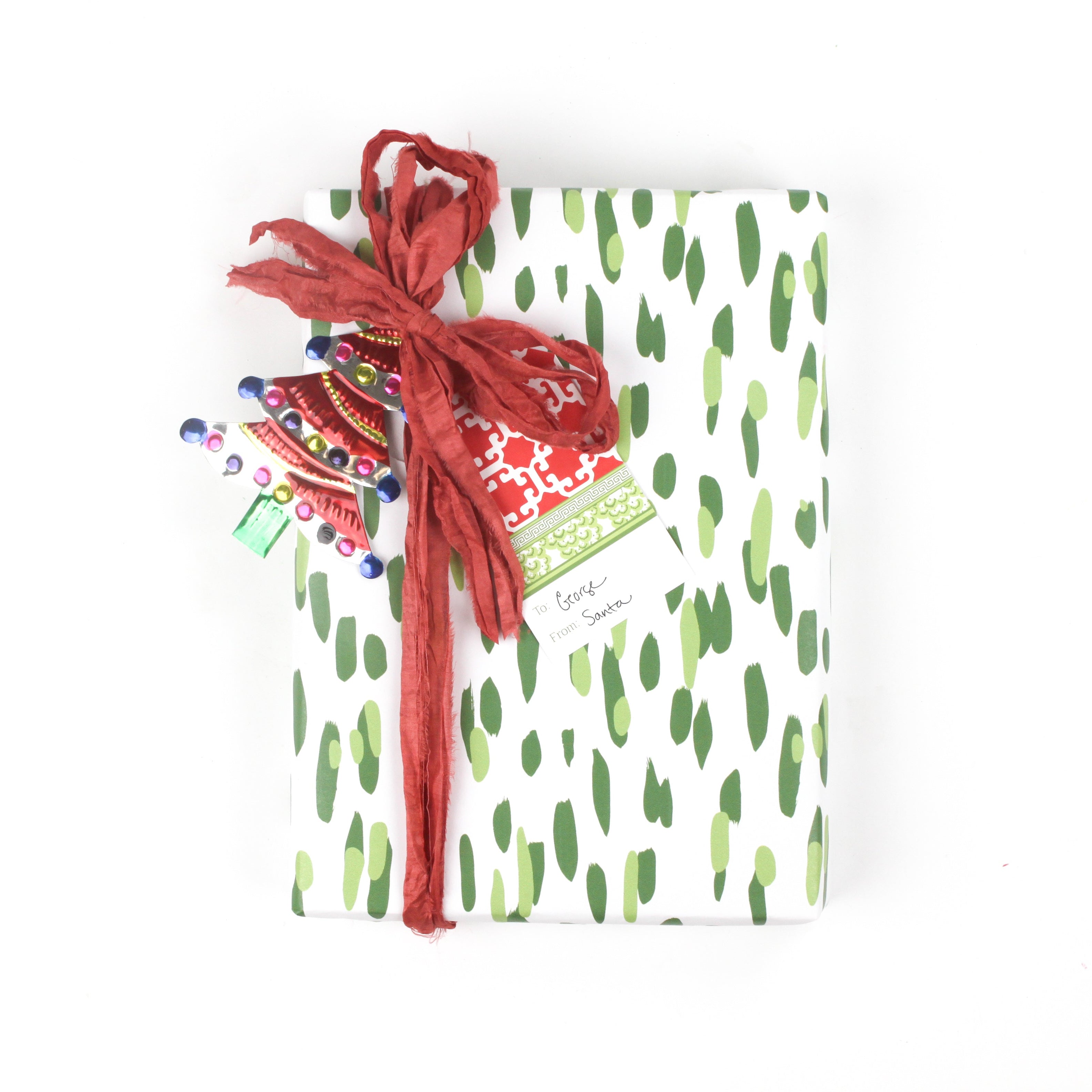 Club House Green Brushstroke Gift Wrapping Paper