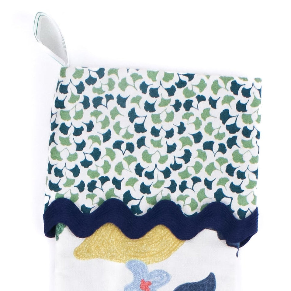 Strawberry Hill Colorful Christmas Stocking with Ric Rac