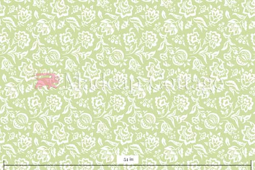 Hampton Court Meadow Green Outdoor Fabric by the Yard
