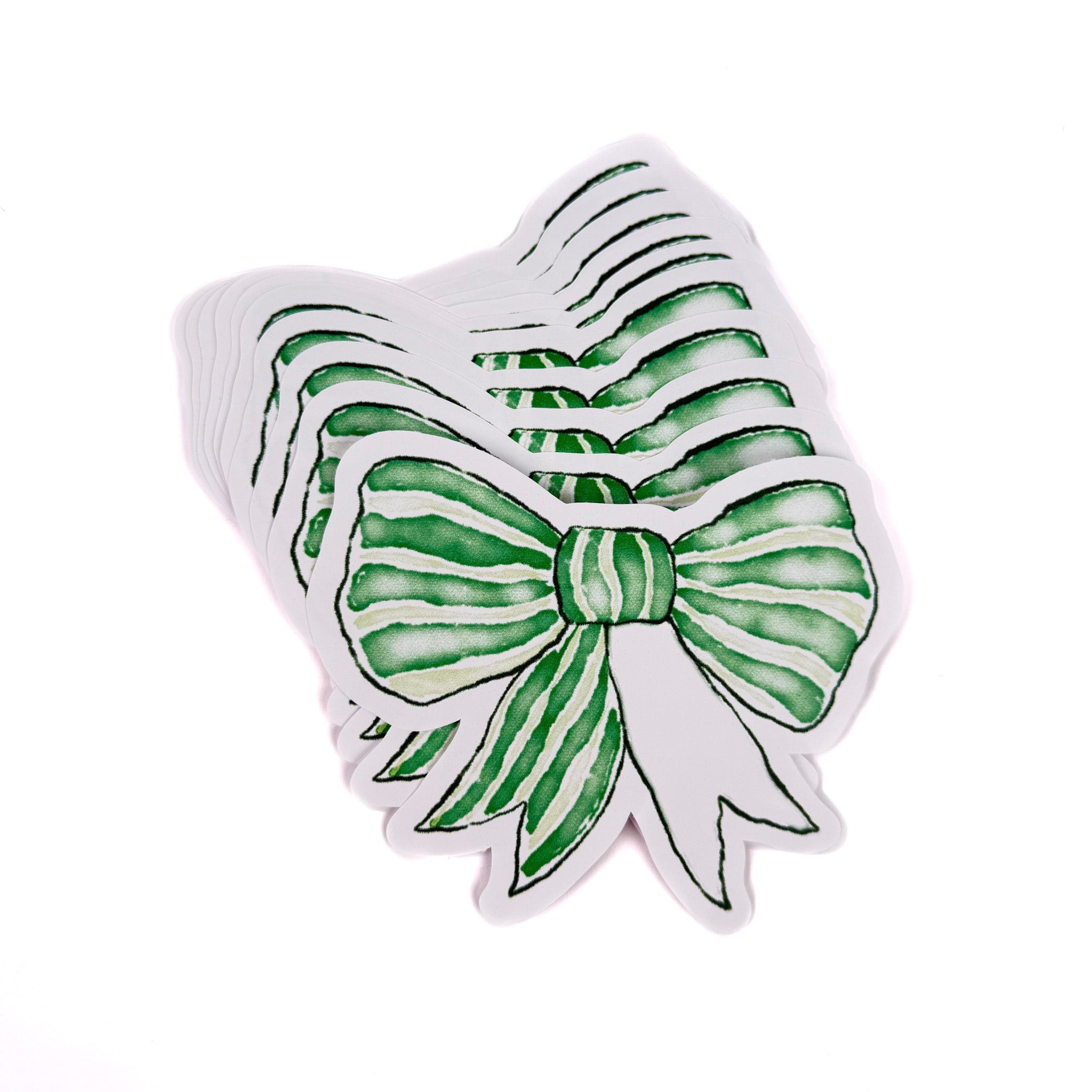 Shaped Bow Place Cards, Set of 12 - Green
