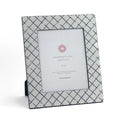 Hand-Painted Patterned 8 x 10 Frame - Bahama Court Blue Trellis