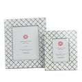 Hand-Painted Patterned 5 x 7 Frame - Bahama Court Blue Trellis