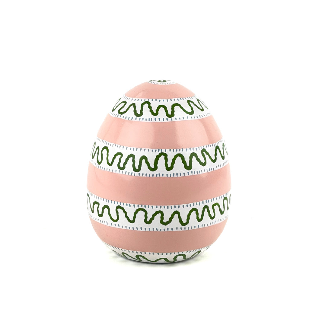 Harbor Trail 8" Tole Large Decorative Easter Eggs - Pink