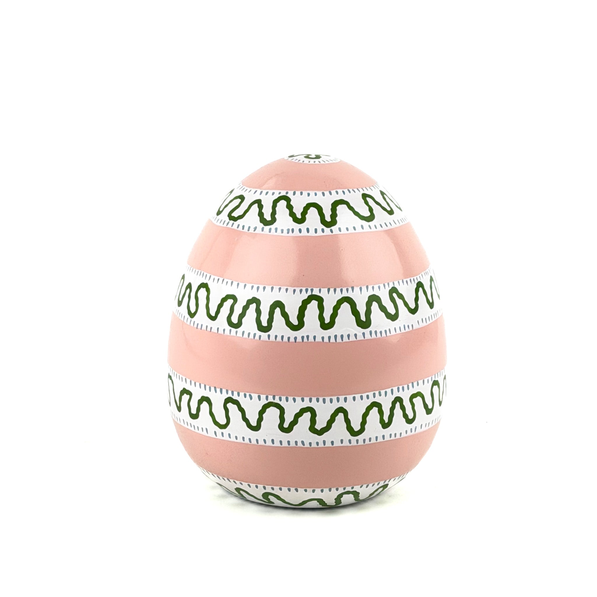 Harbor Trail 8" Tole Large Decorative Easter Eggs - Pink