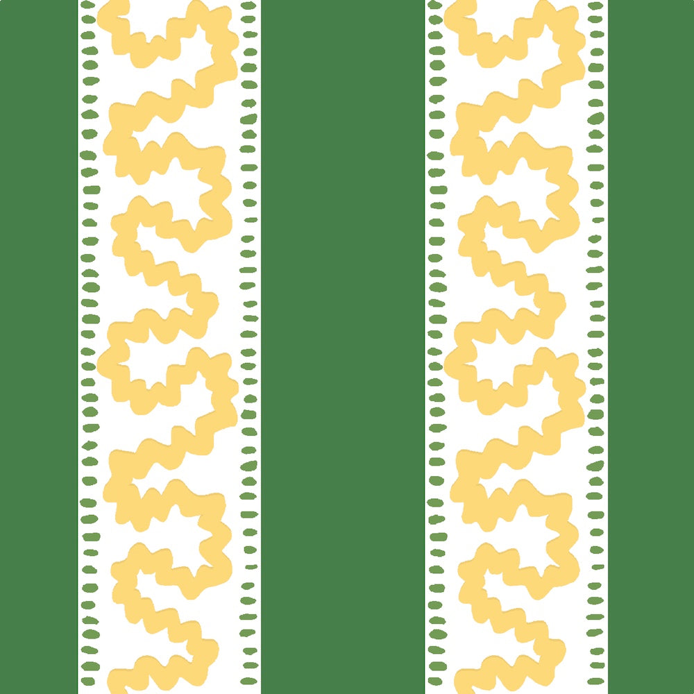 Harbor Trail Grass Green and Yellow Outdoor Fabric by the Yard