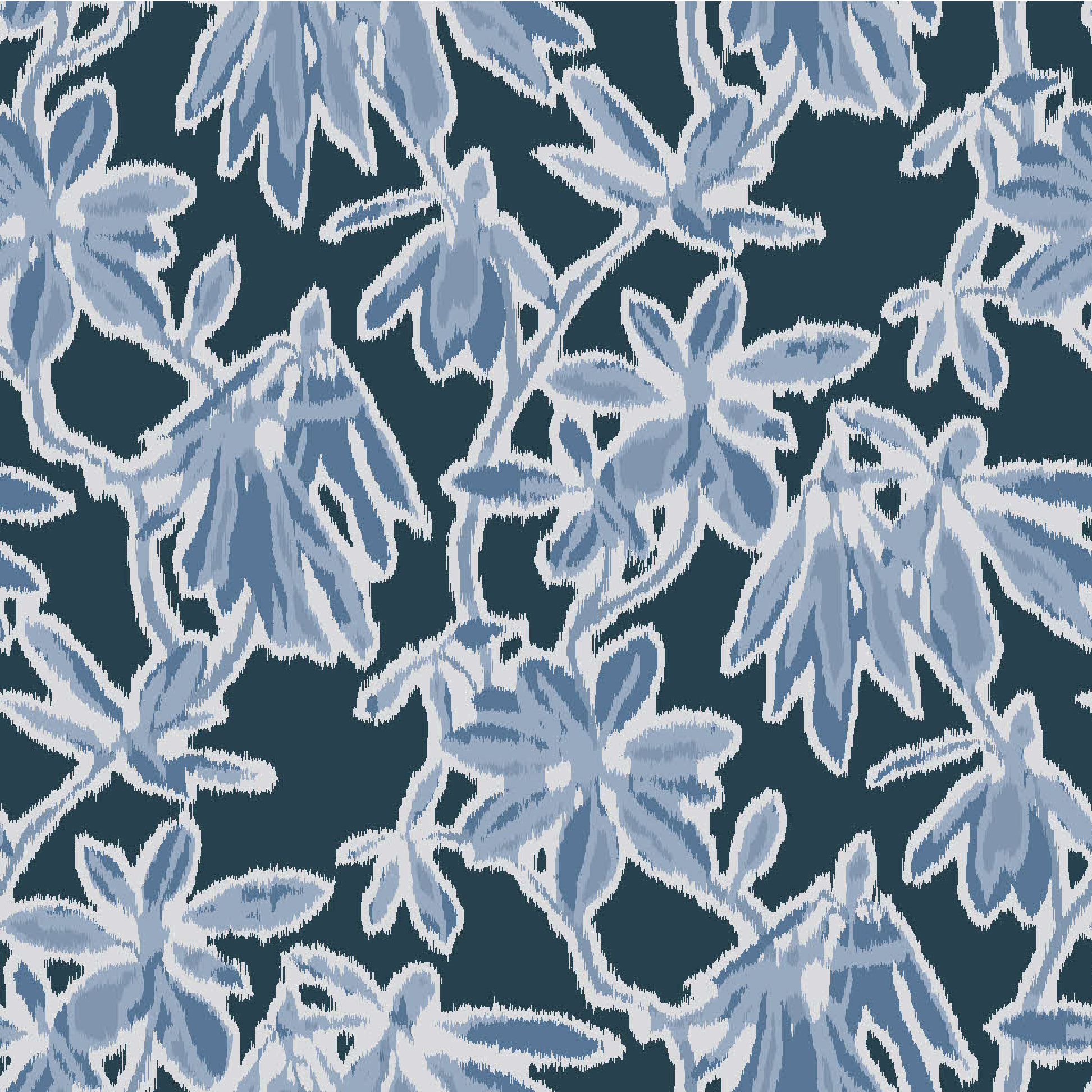 Beyond the Grotto Fabric - Ocean Blue