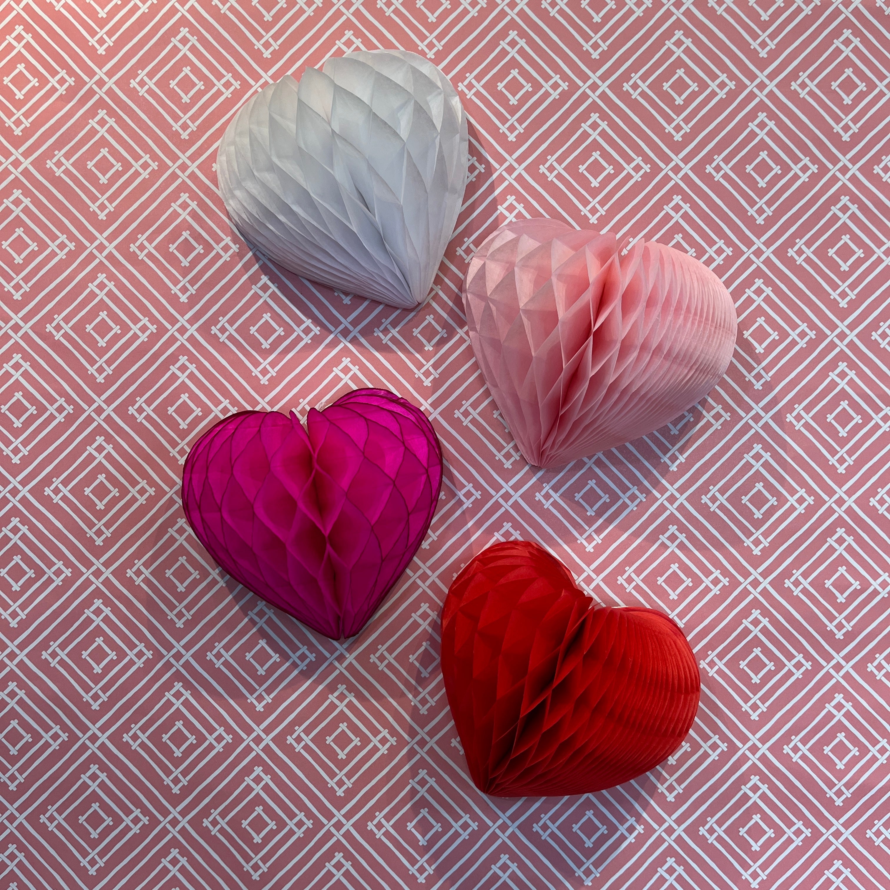 Honeycomb Hearts, Set of 4