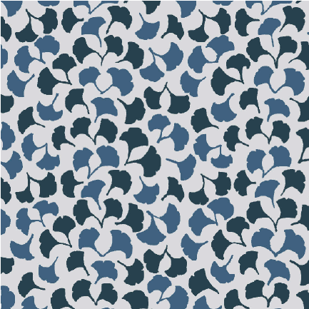 Forest Glade Fabric - Navy Blue