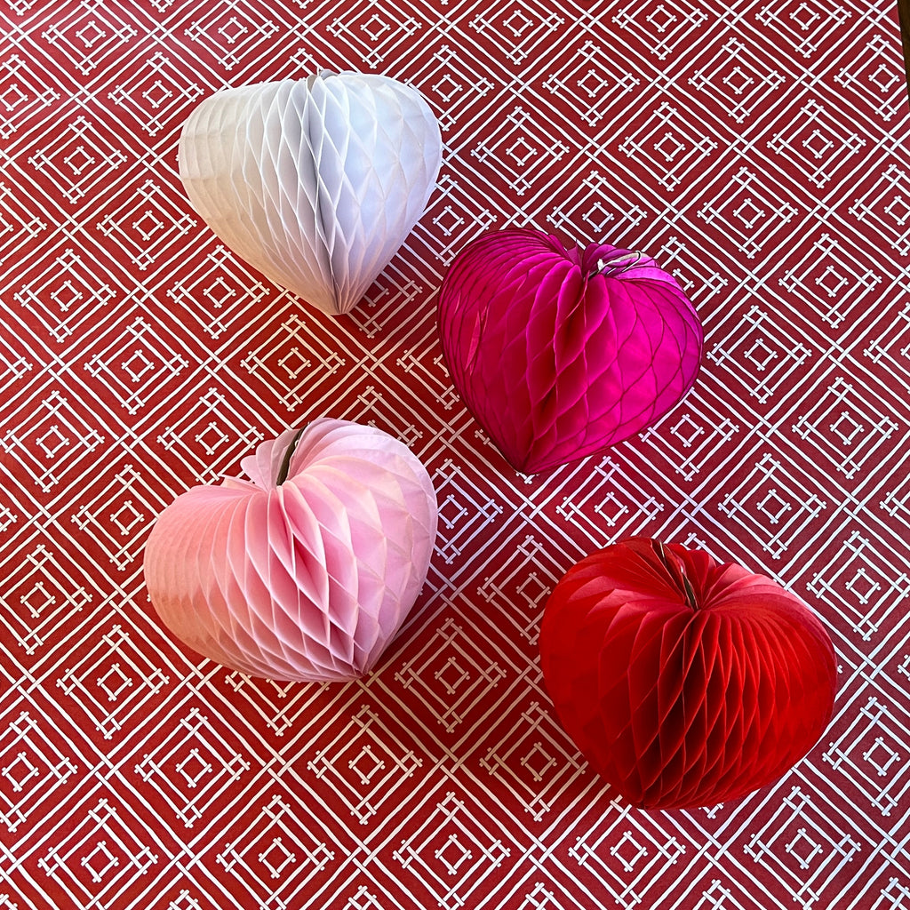 Honeycomb Hearts, Set of 4