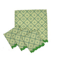 Island House Green Trellis Cloth Dinner Napkins with Ric Rac, Set of 4