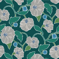Jungle Garden Fabric - Teal Blue