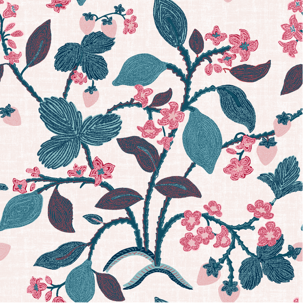 Strawberry Hill Fabric - Coral Sands