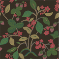 Strawberry Hill Fabric - Chocolate Brown