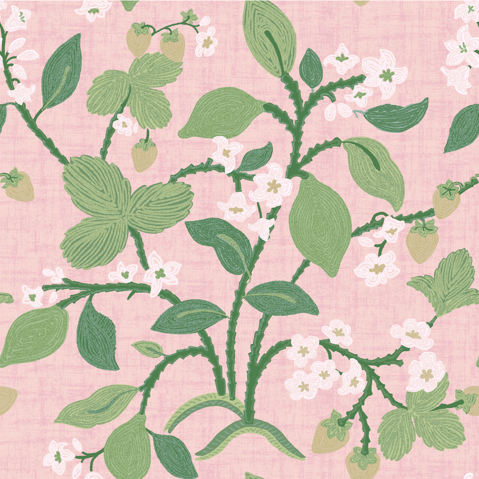 Strawberry Hill Fabric- Rose Pink
