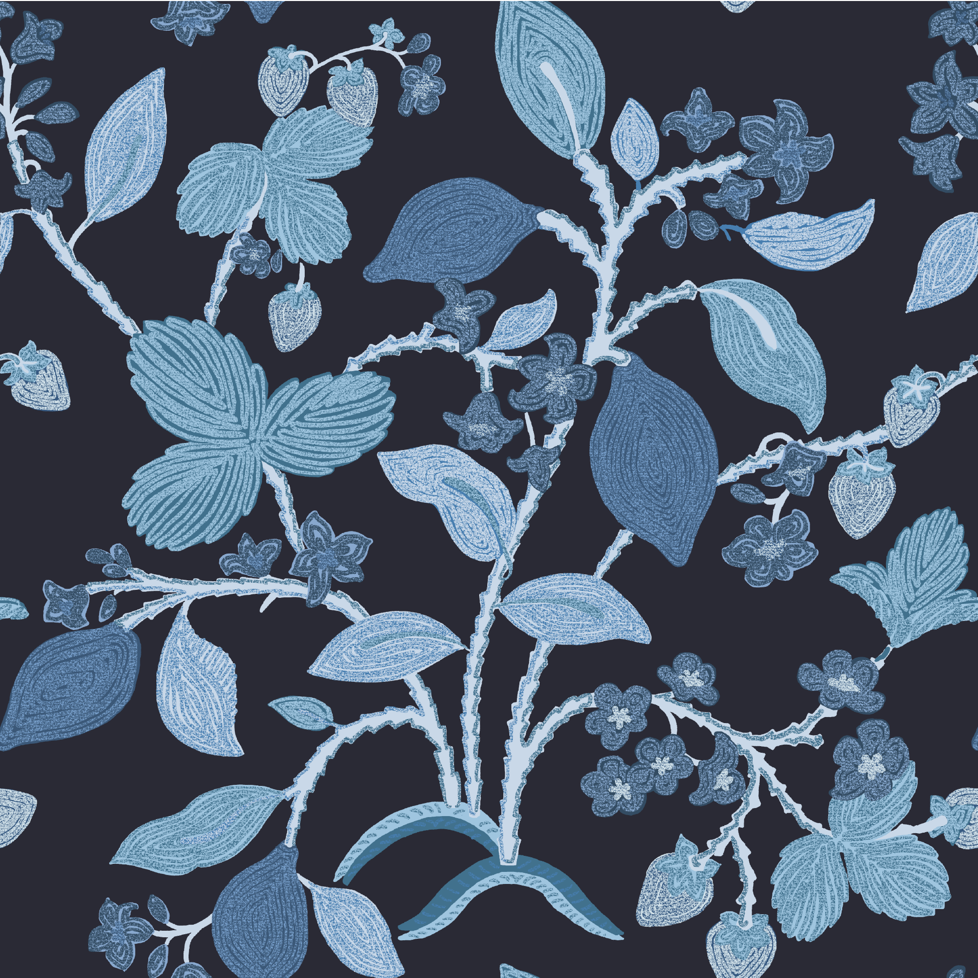 Strawberry Hill Fabric - Nightfall