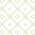 Island House Small Bamboo Trellis Fabric - Meadow Green