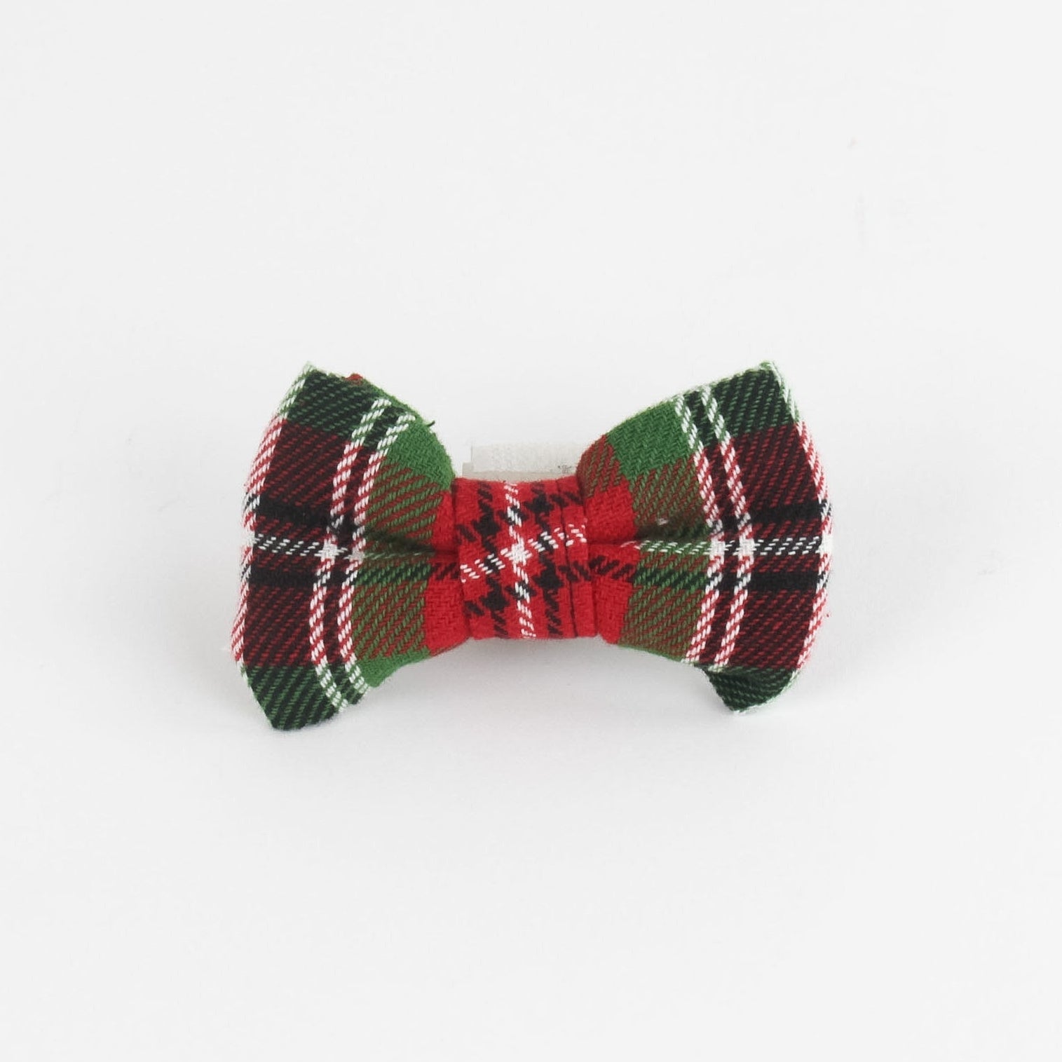 McNixon Red/White/Dark Green - Plaid Dog/Cat Bowties, Medium/Large
