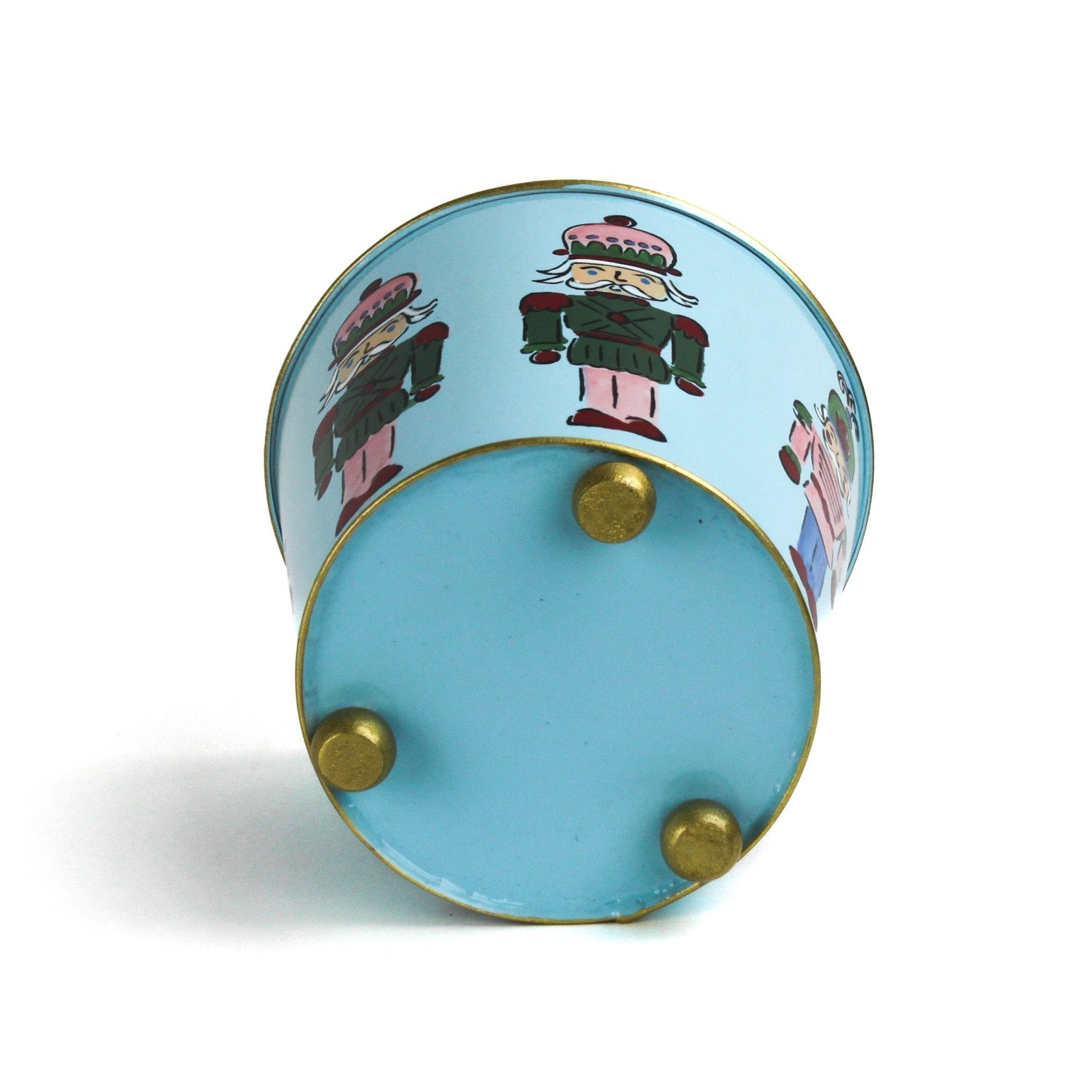 Hand-Painted Large Tole Planter - Nutcrackers